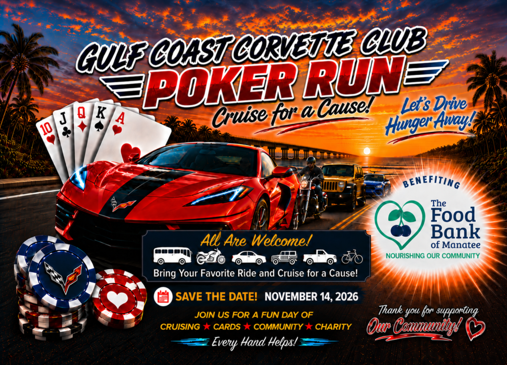 corvette poker run in bradenton florida on november 14