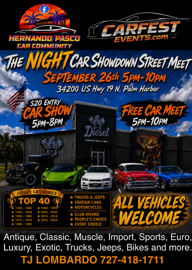 car show in palm harbor florida on september 26