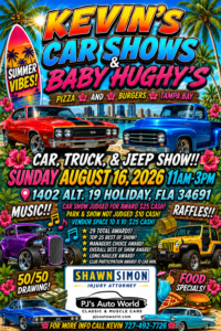 car show in holiday florida on august 16