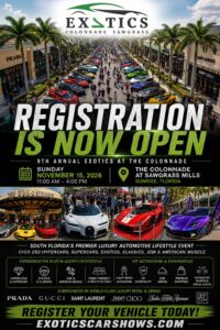 car show in sunrise florida on november 15