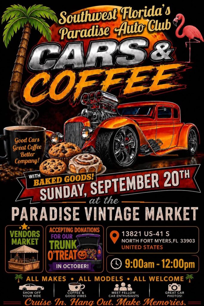 car show in north fort myers florida on september 20