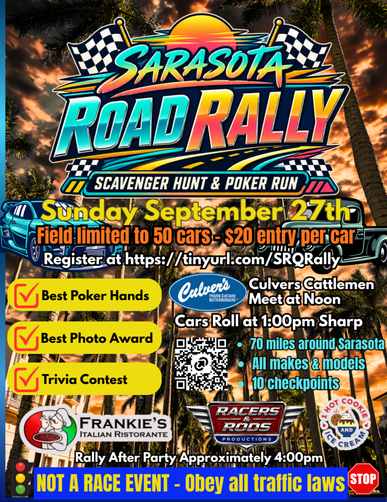 road rally car show in sarasota florida on september 27