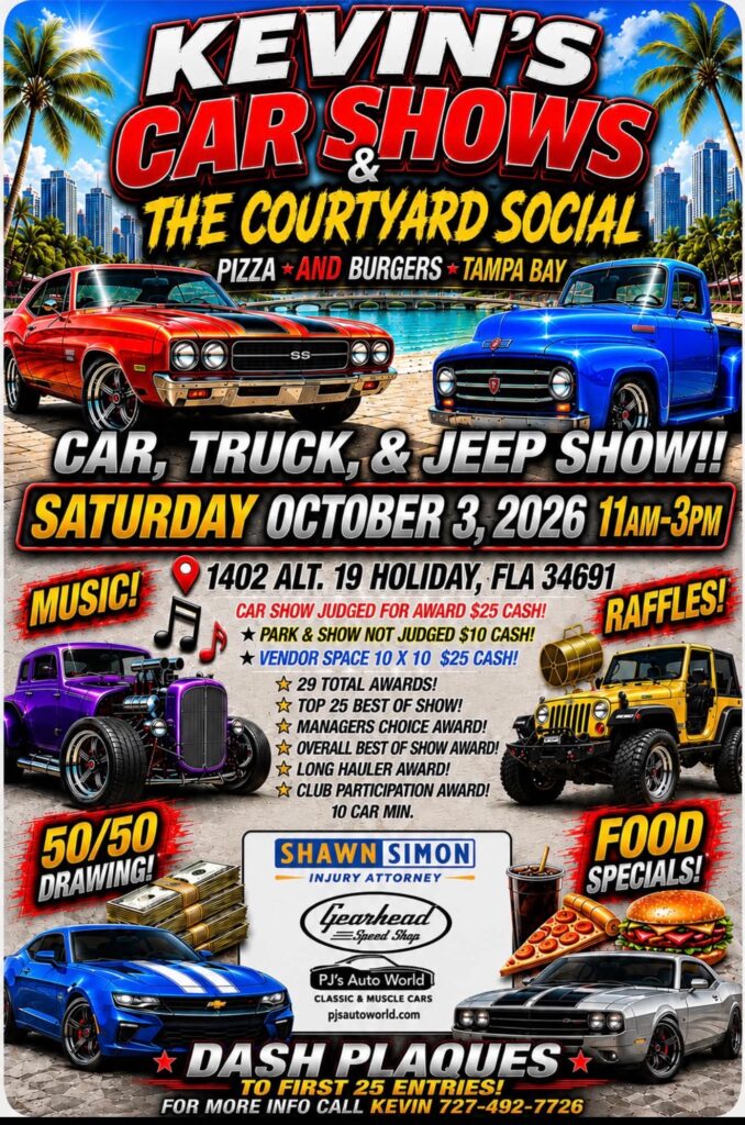 car show in holiday florida on october 3