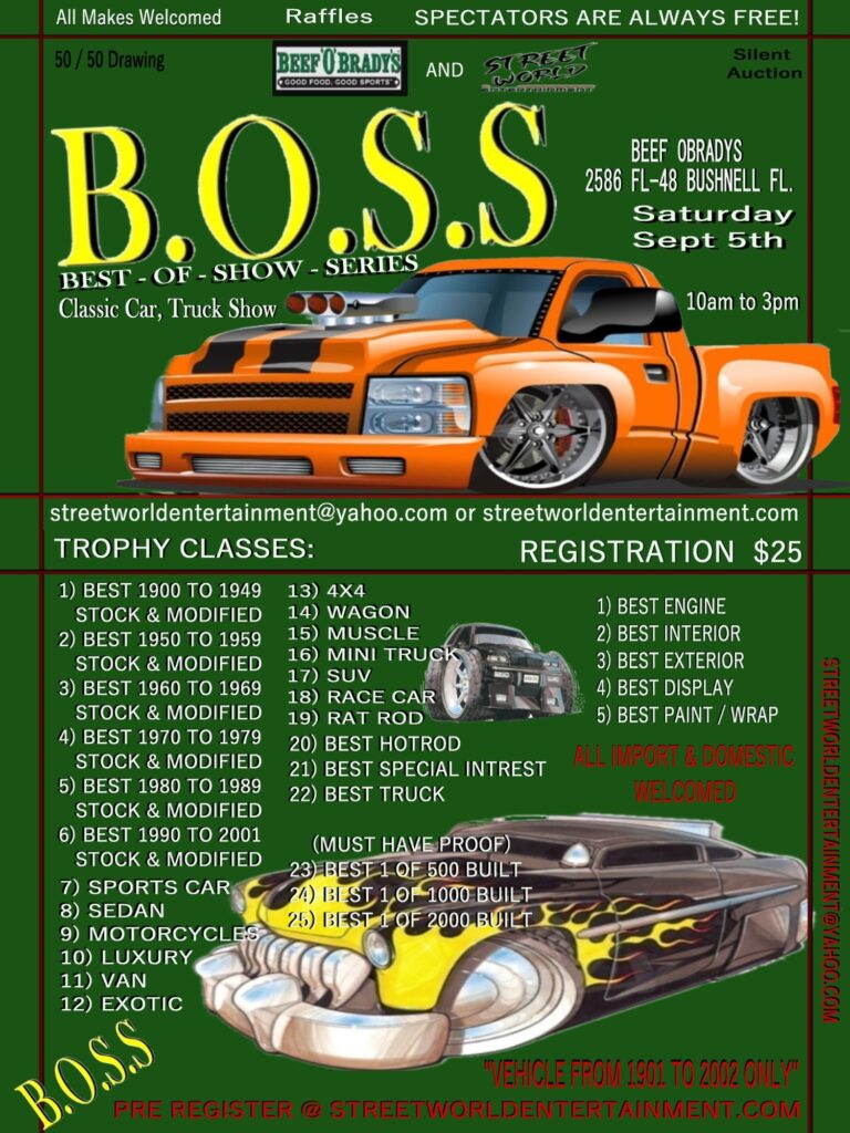 car show in bushnell florida on september 5