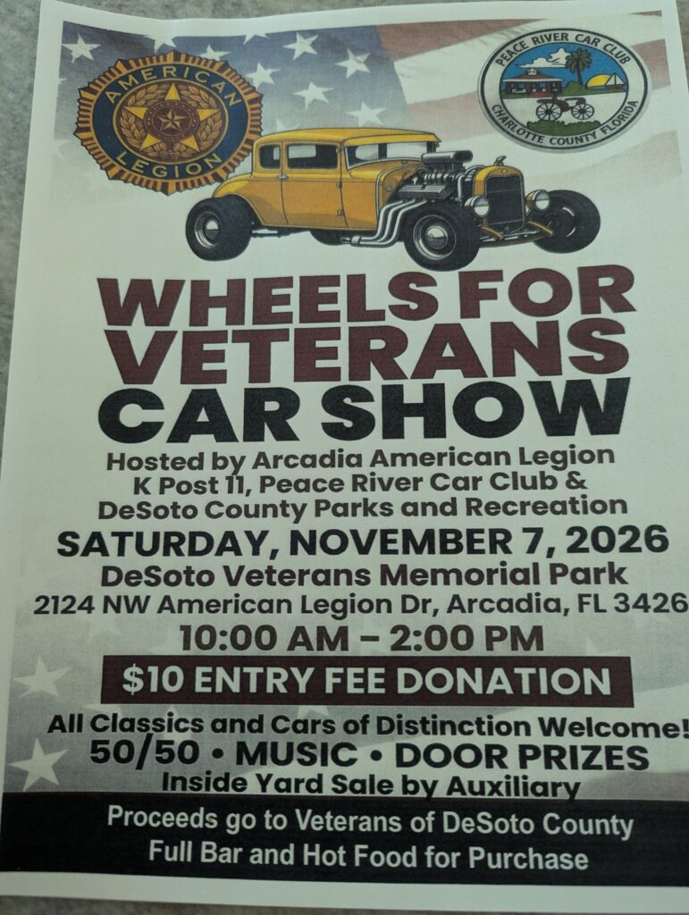 car show in arcadia florida on november 7