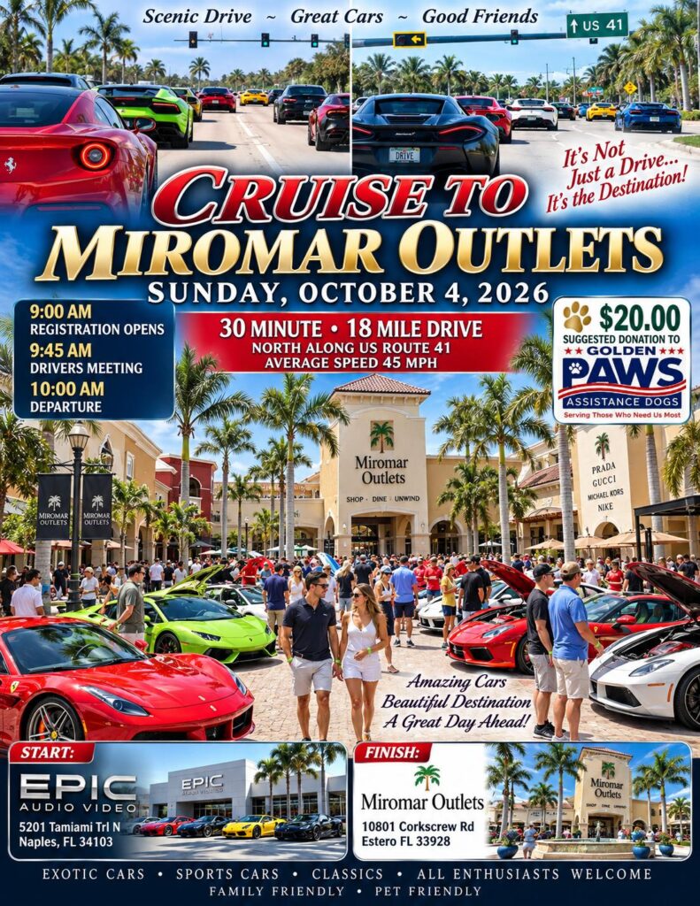 car show rally to naples florida on october 4