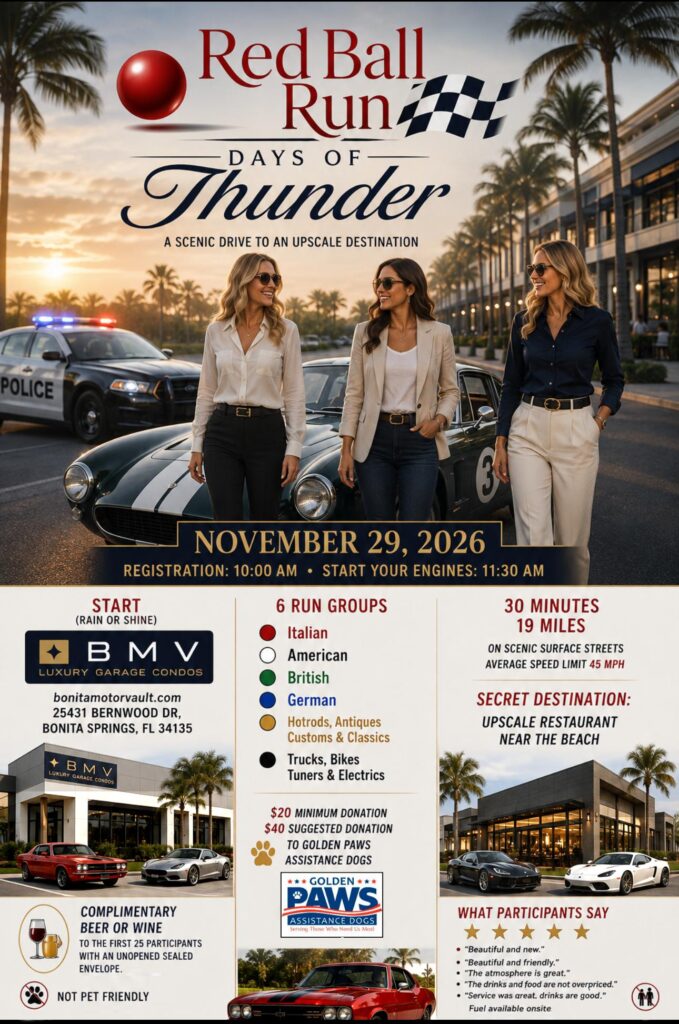 car show in bonita springs florida on november 29