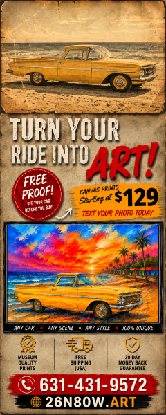 classic car photos into art prints