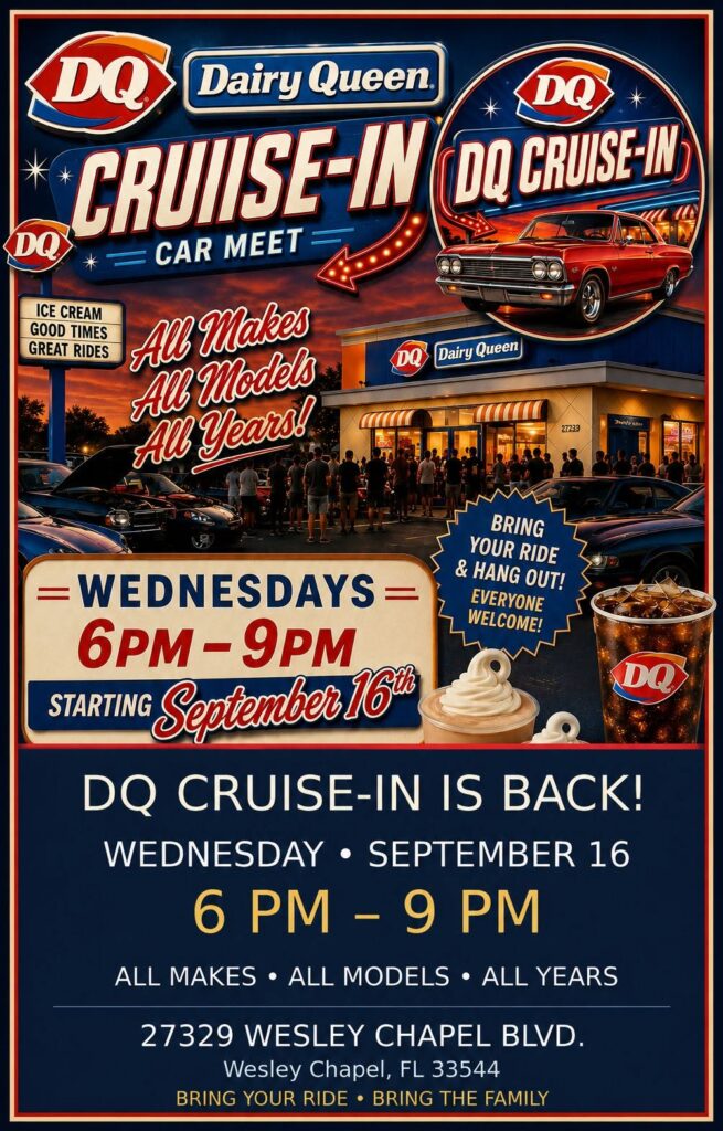 car show in wesley chapel florida on wednesdays