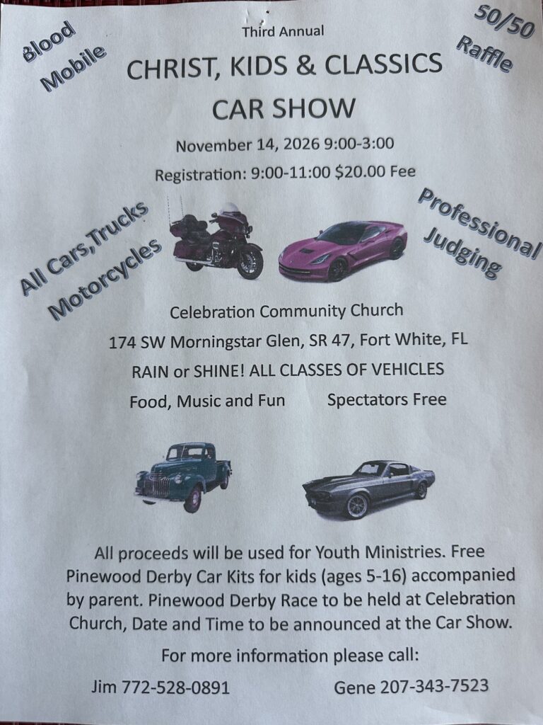 car show in fort white florida on november 14