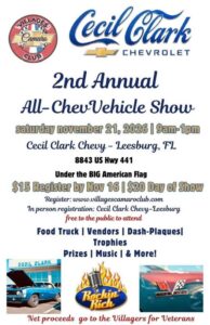 chevy car show in leesburg florida on november 21