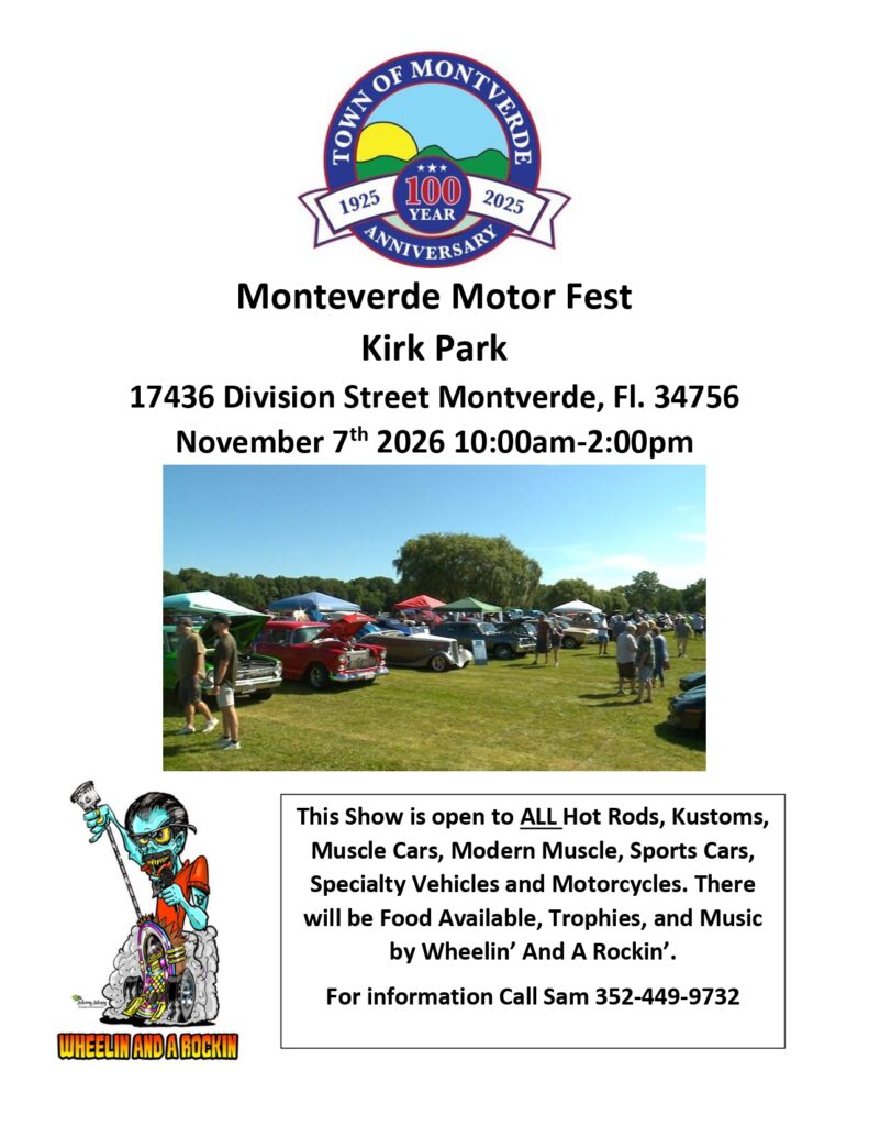 car show in montverde florida on november 7