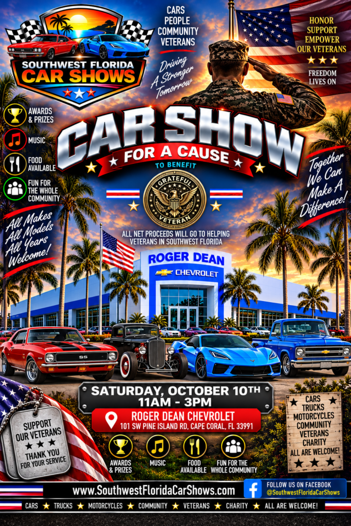 car show in cape coral florida on october 10