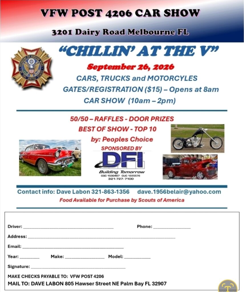 car show in melbourne florida on september 26