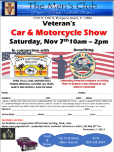 car motorcycle show in pompano beach florida on november 7