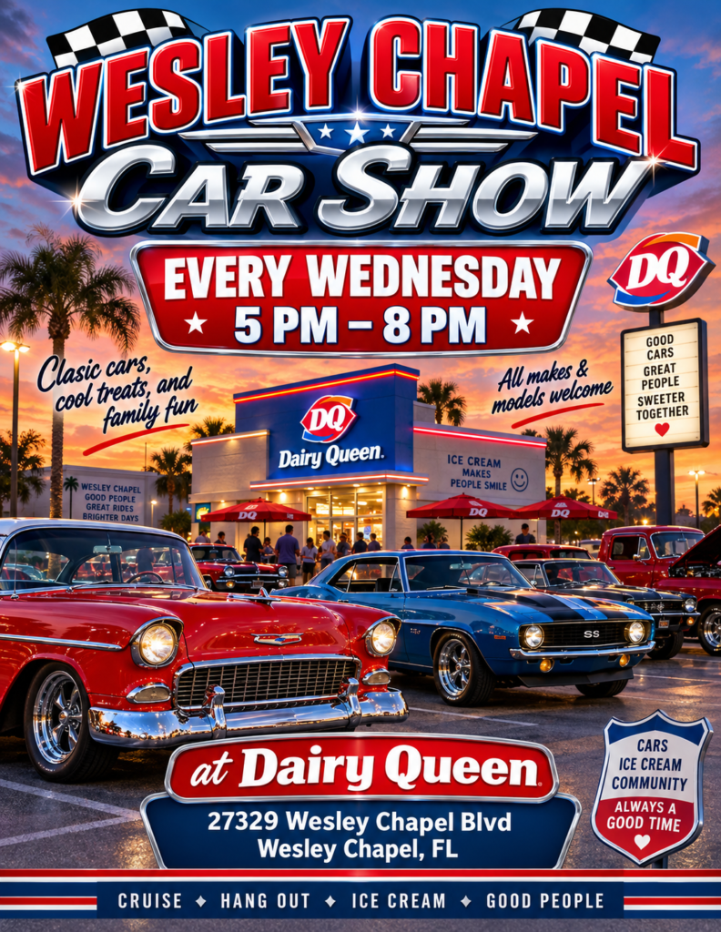 car show in wesley chapel florida on wednesdays