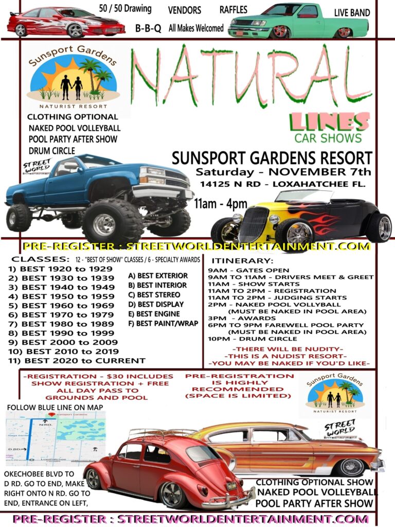 car show in Loxahatchee florida on november 7