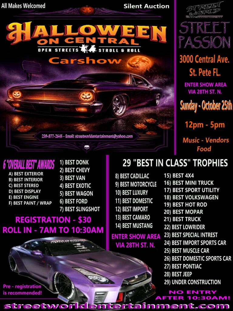 car show in st petersburg florida on october 25