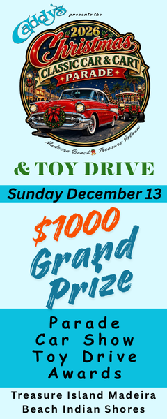 car show in treasure island florida on december 13