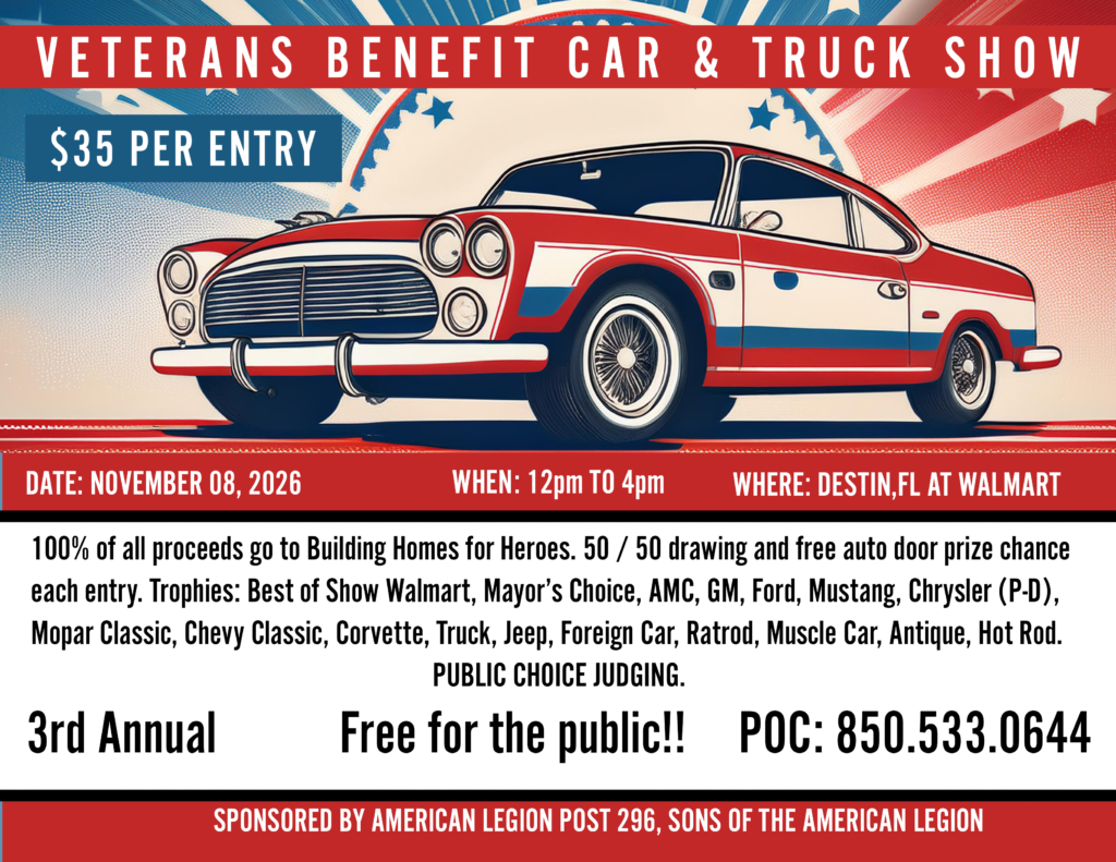 car show in destin florida on december 8