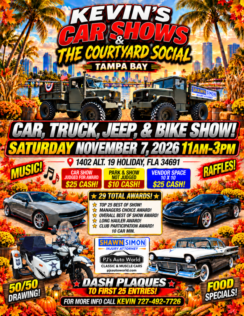 car show in holiday florida on november 7