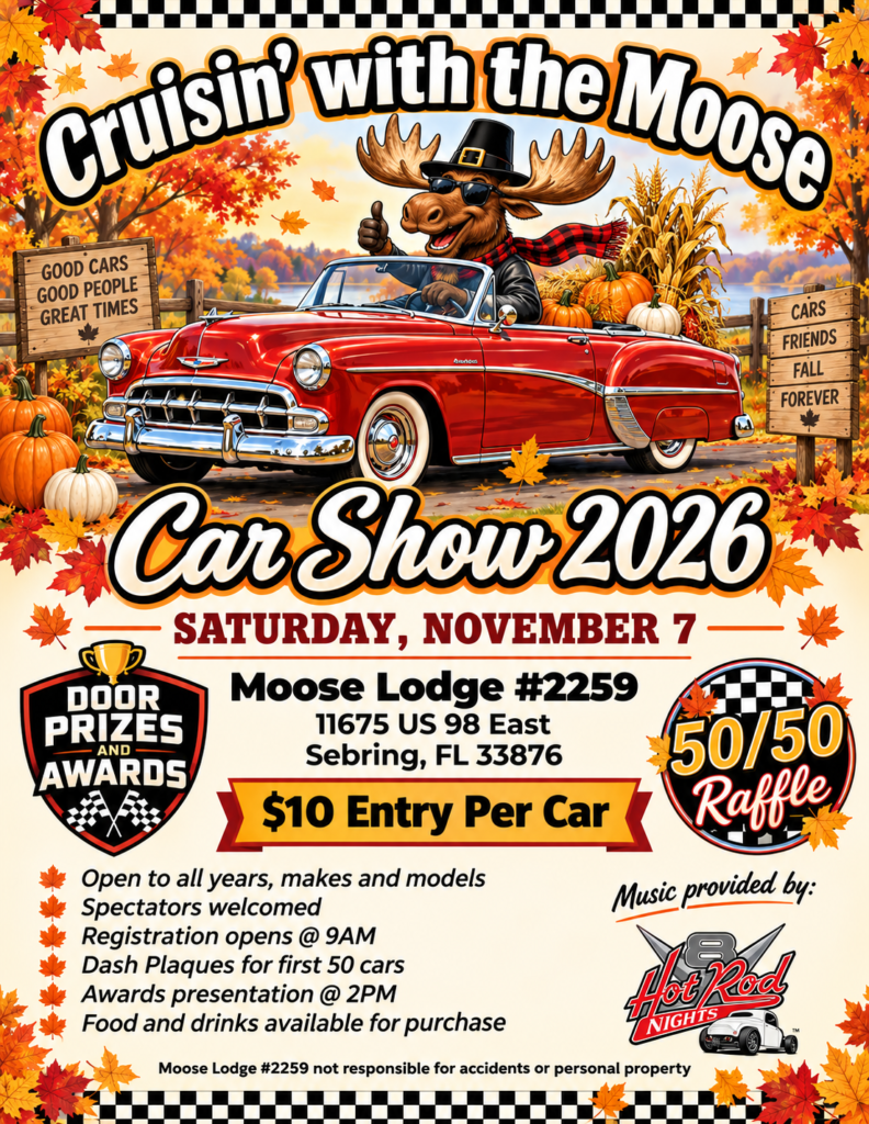 car show in sebring flroida on november 7